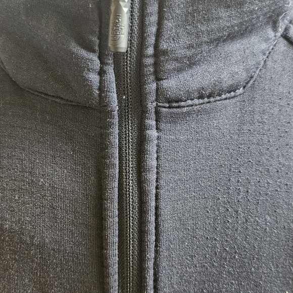 The North Face Navy Blue 1/4 Zip Pullover Women's Sz M Waffle Fleece Sweater - Picture 3 of 4